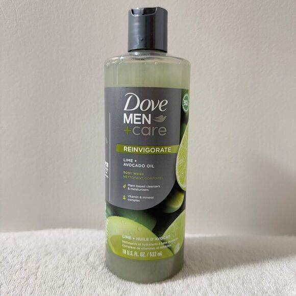 Dove Men Care Reinvigorating Lime + Avocado Oil Body Wash 18 Fl Oz - Picture 1 of 4